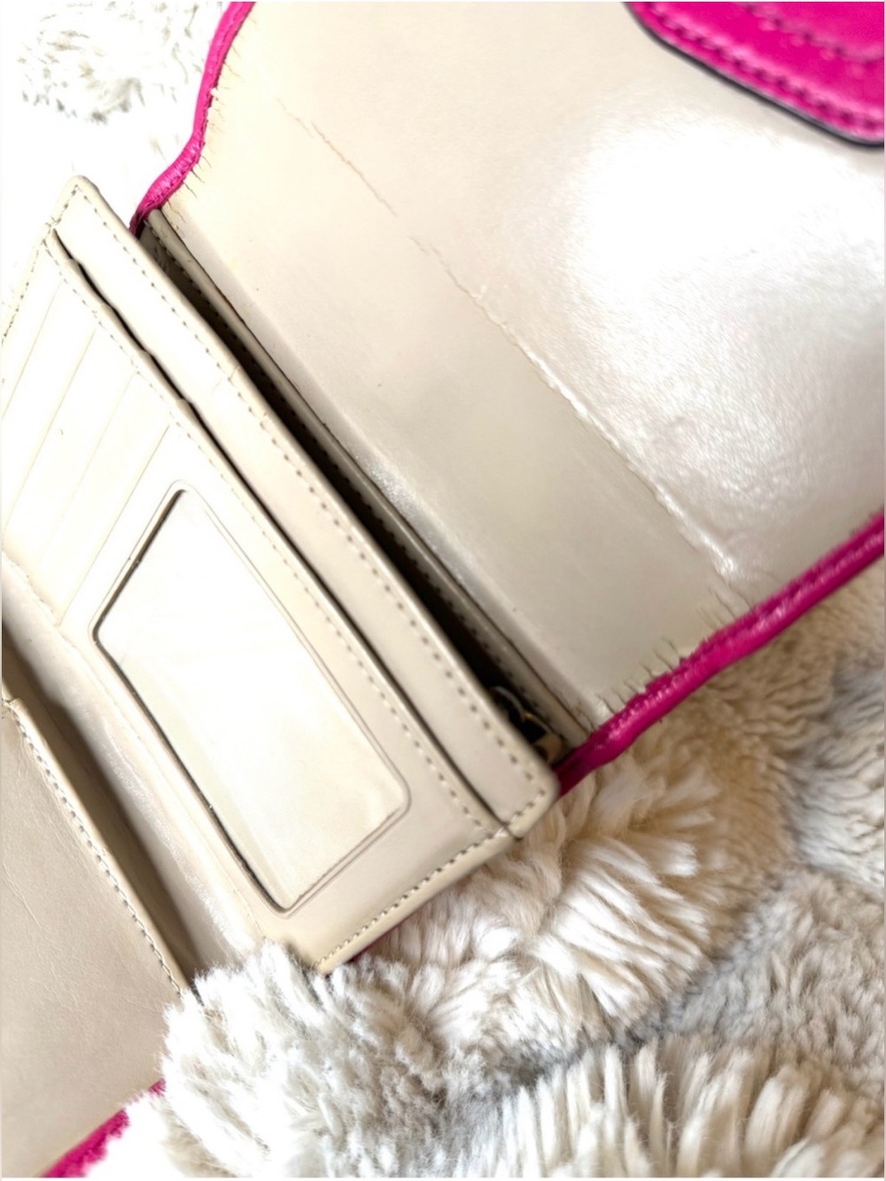 Coach Beige and Pink Signature Canvas Wallet - Picture 6 of 9